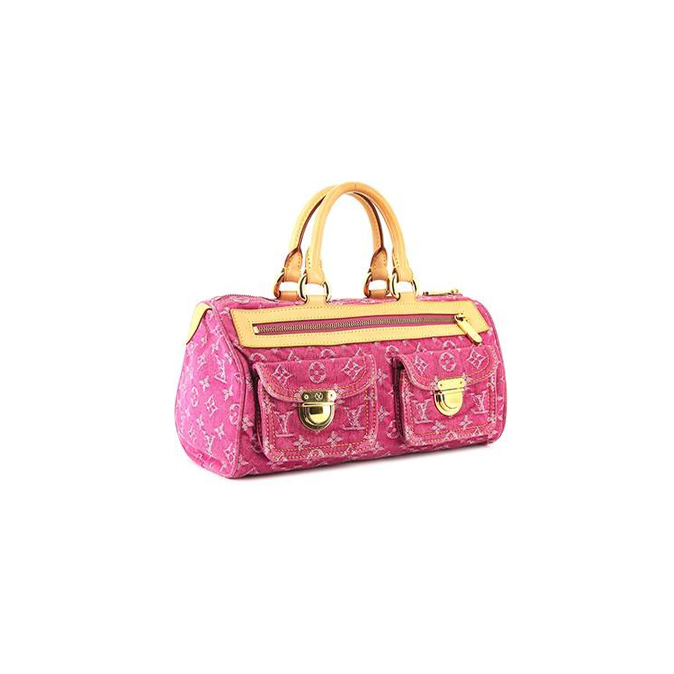 LOUIS VUITTON DENIM SPEEDY NEOMONOGRAM FUCHSIA (31*17*14cm)